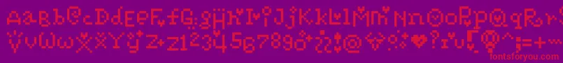 Pixelpoiiz Font – Red Fonts on Purple Background