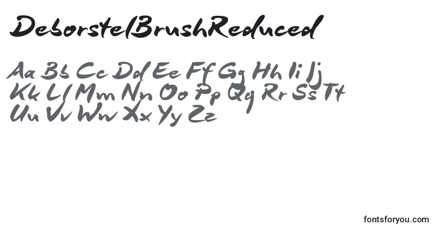 Шрифт DeborstelBrushReduced – алфавит, цифры, специальные символы