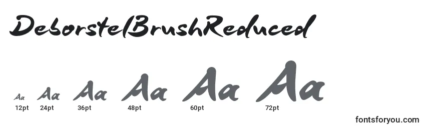 Размеры шрифта DeborstelBrushReduced