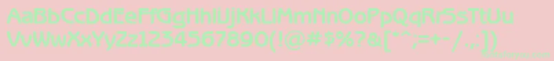 Bng65C-Schriftart – Grüne Schriften auf rosa Hintergrund