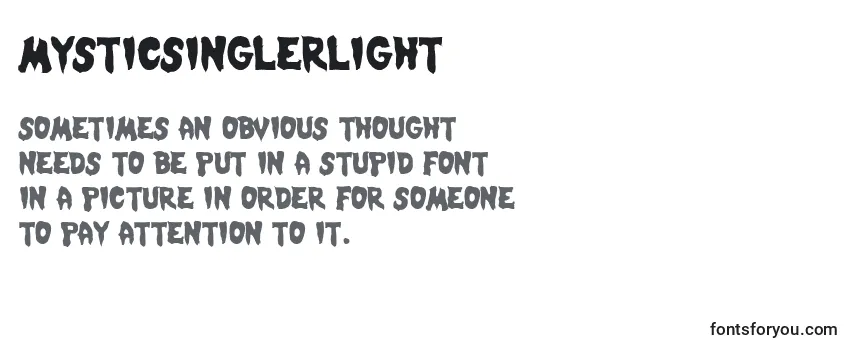 Review of the MysticSinglerLight Font