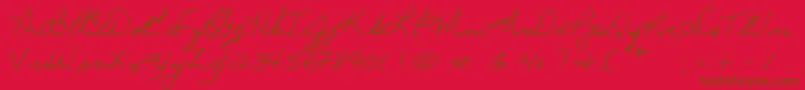 Ginette Font – Brown Fonts on Red Background