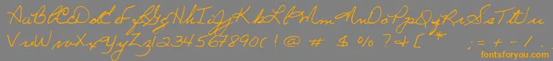 Ginette Font – Orange Fonts on Gray Background