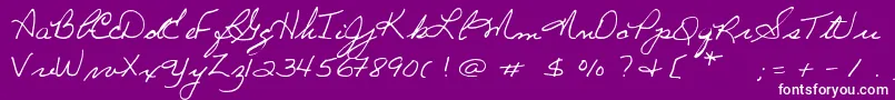 Ginette Font – White Fonts on Purple Background