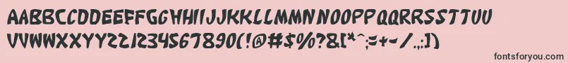 Katanf Font – Black Fonts on Pink Background