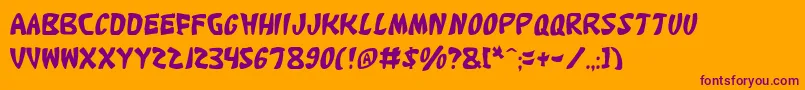 Katanf Font – Purple Fonts on Orange Background