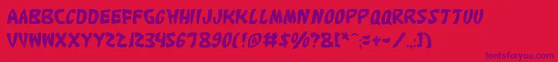 Katanf-Schriftart – Violette Schriften auf rotem Hintergrund