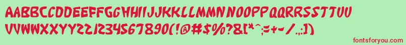 Katanf Font – Red Fonts on Green Background