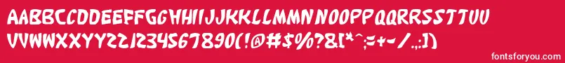 フォントKatanf – 赤い背景に白い文字