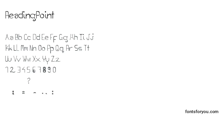 ReadingPointフォント–アルファベット、数字、特殊文字