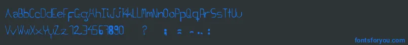 ReadingPoint Font – Blue Fonts on Black Background