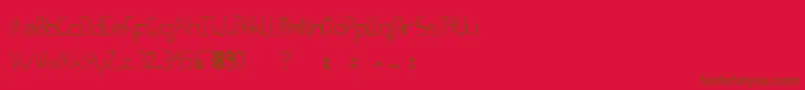 ReadingPoint Font – Brown Fonts on Red Background