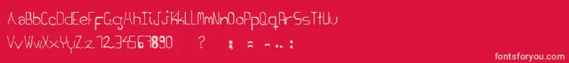 ReadingPoint Font – Pink Fonts on Red Background