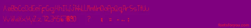 ReadingPoint Font – Red Fonts on Purple Background