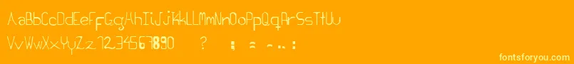 ReadingPoint Font – Yellow Fonts on Orange Background