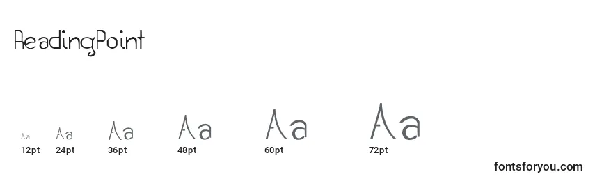 Размеры шрифта ReadingPoint