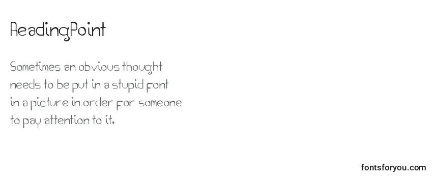 Schriftart ReadingPoint