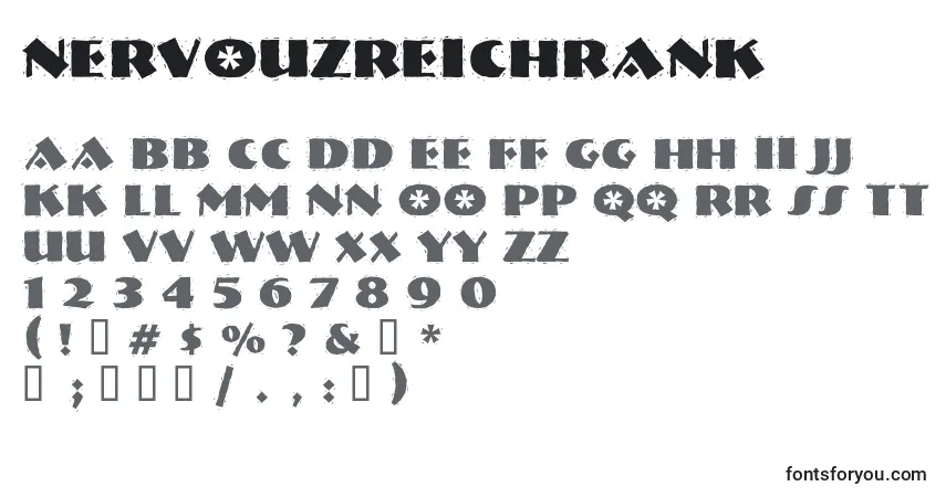 A fonte NervouzreichRank – alfabeto, números, caracteres especiais