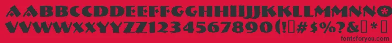 NervouzreichRank Font – Black Fonts on Red Background