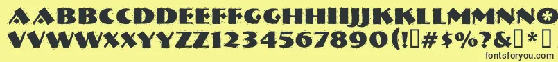 NervouzreichRank Font – Black Fonts on Yellow Background