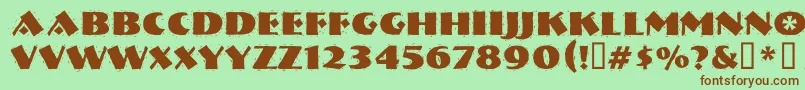 NervouzreichRank Font – Brown Fonts on Green Background