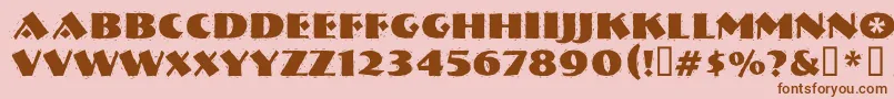 NervouzreichRank Font – Brown Fonts on Pink Background