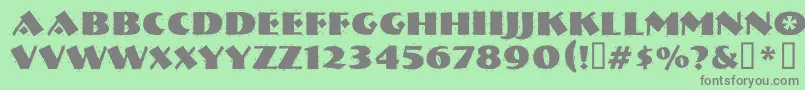NervouzreichRank Font – Gray Fonts on Green Background