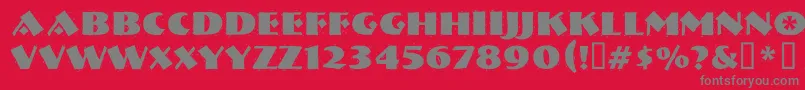 NervouzreichRank Font – Gray Fonts on Red Background