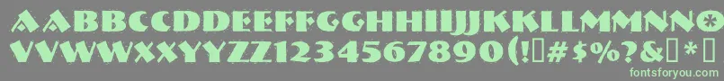 NervouzreichRank Font – Green Fonts on Gray Background
