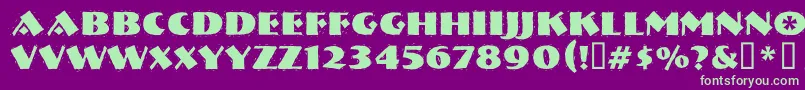 NervouzreichRank Font – Green Fonts on Purple Background