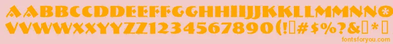 NervouzreichRank Font – Orange Fonts on Pink Background