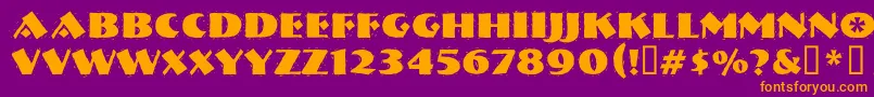 NervouzreichRank Font – Orange Fonts on Purple Background