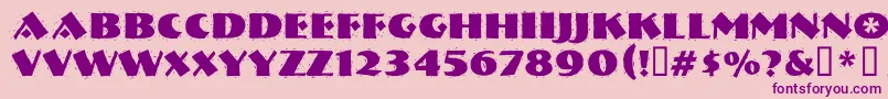 NervouzreichRank Font – Purple Fonts on Pink Background