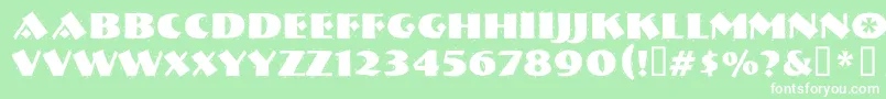 NervouzreichRank Font – White Fonts on Green Background