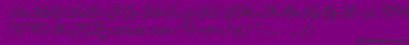 Majestic-Schriftart – Schwarze Schriften auf violettem Hintergrund