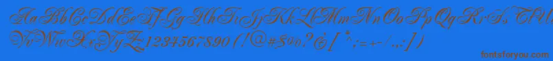 Majestic Font – Brown Fonts on Blue Background