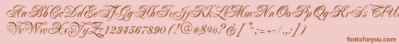 Majestic Font – Brown Fonts on Pink Background