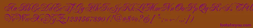 Majestic Font – Purple Fonts on Brown Background