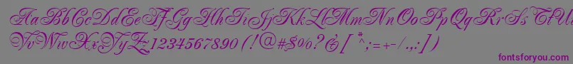 Majestic Font – Purple Fonts on Gray Background
