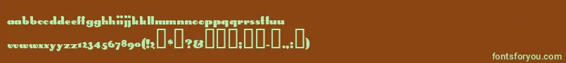 Więcej informacji o czcionce Smoke Czcionka Smoke – zielone czcionki na brązowym tle
