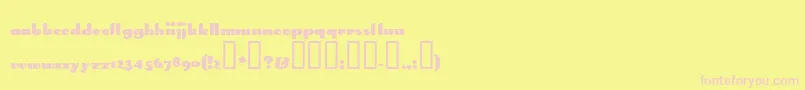 Smoke Font – Pink Fonts on Yellow Background