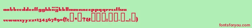 Smoke Font – Red Fonts on Green Background