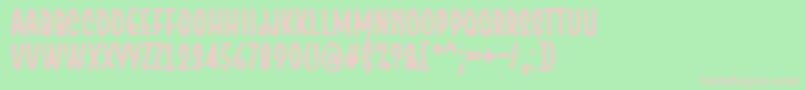 ChesanRegular Font – Pink Fonts on Green Background