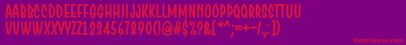 ChesanRegular Font – Red Fonts on Purple Background
