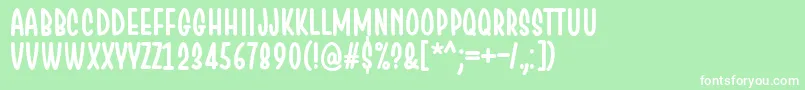 ChesanRegular Font – White Fonts on Green Background
