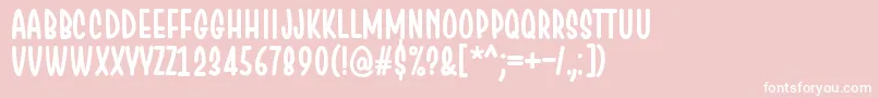 ChesanRegular Font – White Fonts on Pink Background