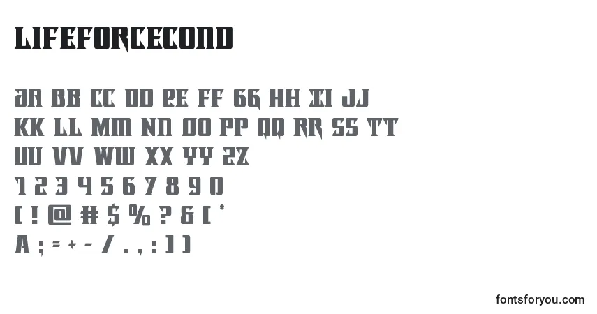 Fuente Lifeforcecond - alfabeto, números, caracteres especiales