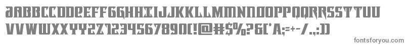 Lifeforcecond-fontti – harmaat kirjasimet valkoisella taustalla
