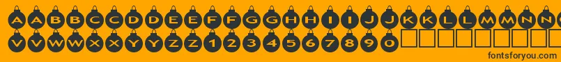 Asxmasballs Font – Black Fonts on Orange Background