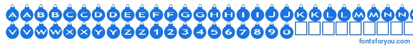 Asxmasballs Font – Blue Fonts on White Background